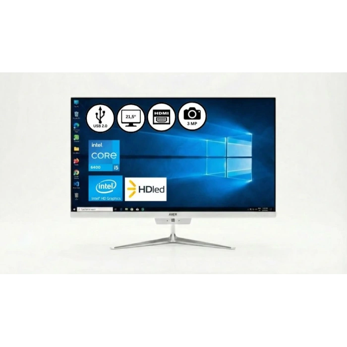 AXER H215W6 İ5 6400 16GB 256SSD 21.5 Win10pro AiO Masaüstü Bilgisayar