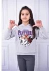 3-10 Yaş Kız Çocuk Sweatshirt Baskılı Pullu