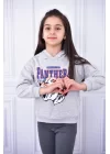 3-10 Yaş Kız Çocuk Sweatshirt Baskılı Pullu