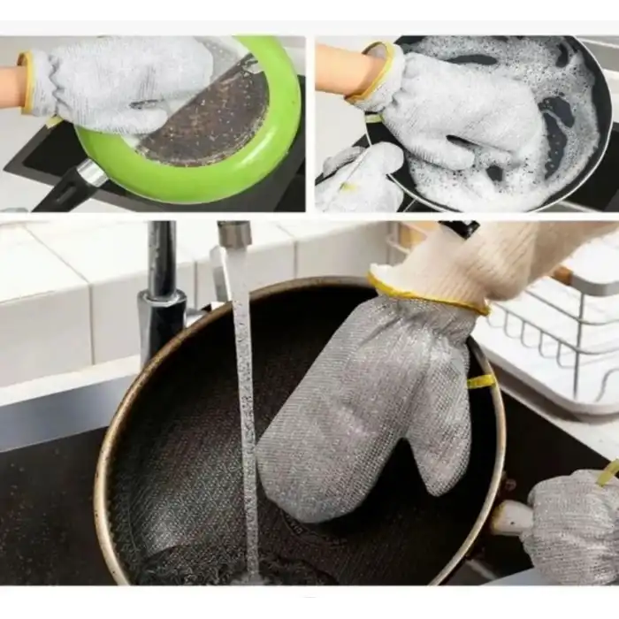 1Adet Su Geçirmez Tel Bulaşık Eldiveni