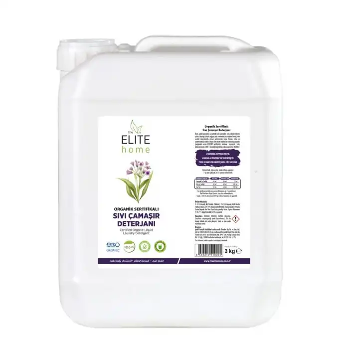 The Elite Home Organik Sertifikalı Sıvı Çamaşır Deterjanı 3KG