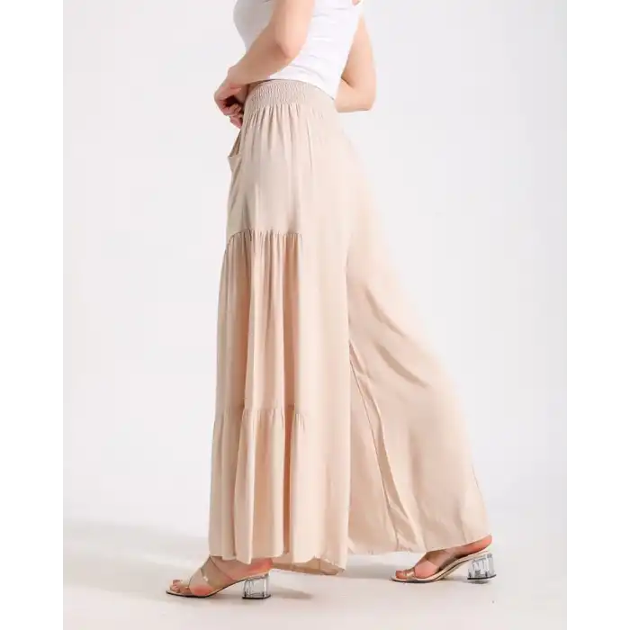 BOL PANTOLON TAŞ RENGİ