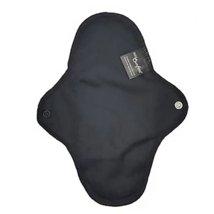 NeoComfort-NORMAL Organik Pamuk Sızdırmaz Yıkanabilir Kadın Pedi(Siyah)