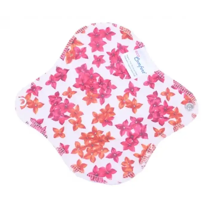 NeoComfort-GÜNLÜK Organik Pamuk Sızdırmaz Yıkanabilir Kadın Pedi(Çiçek)