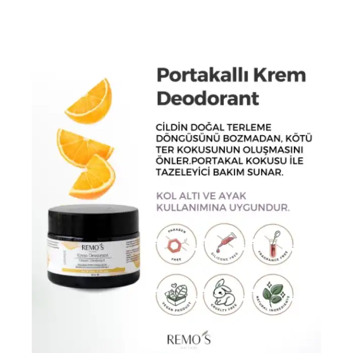 REMOS Portakallı Krem Deodorant 50ml