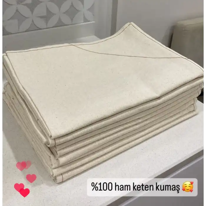 Seccade Çift Katlı Ham,Keten 73x125