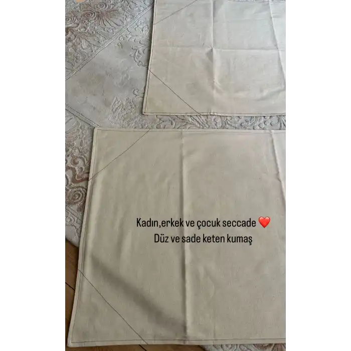 Seccade Çift Katlı Ham,Keten 73x125