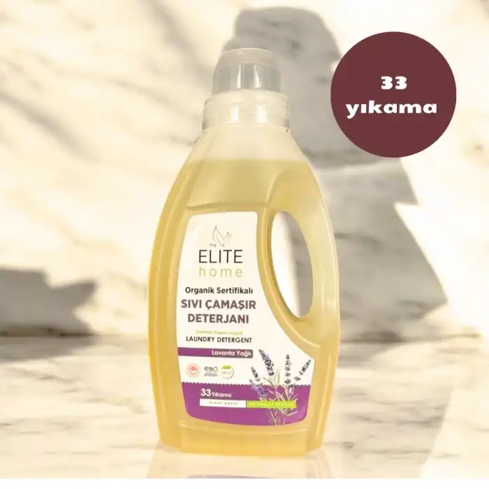 The Elite Home Organik ve Vegan Sertifikalı Sıvı Çamaşır Deterjanı 825 ml Lavanta Yağlı