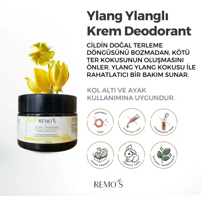 Ylang Ylang Krem Deodorant 50 ml