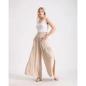 BOL PANTOLON TAŞ RENGİ