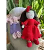 Arigurumi Örgü Kız Bebek Yedek Elbise ve Ayakkabı ile (Ortalama 30CM)