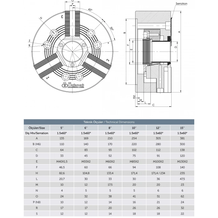 3 Ayaklı Açık Merkez Hidrolik Ayna Standart Model