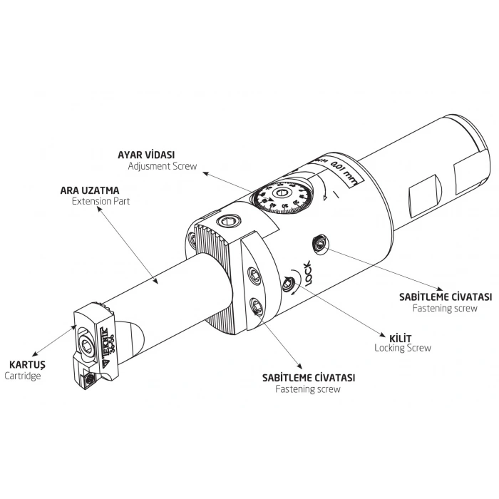 9-130 mm Finiş Delik İşleme Baraları