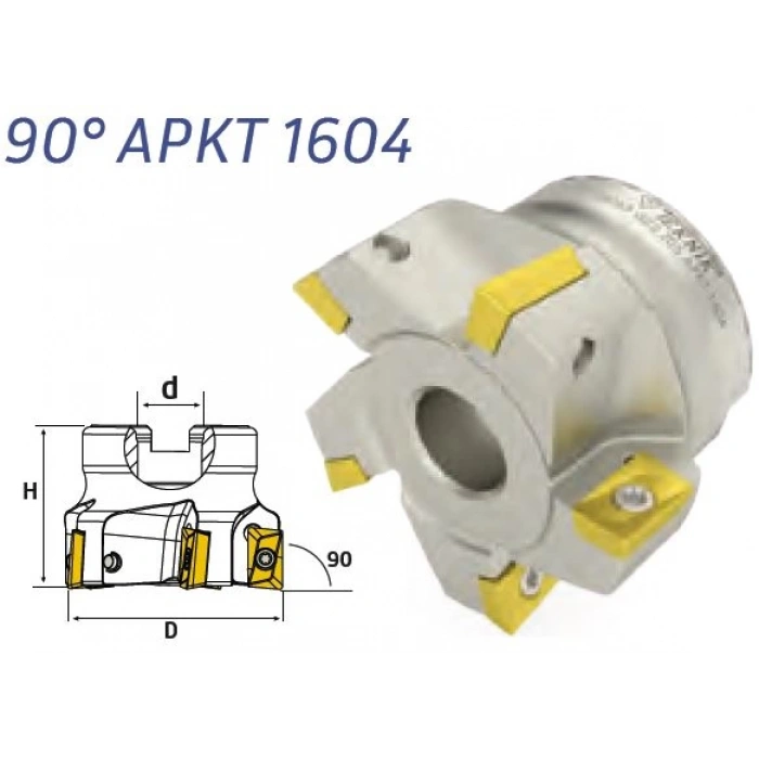 90° APKT 16 ISO Tarama Kafası