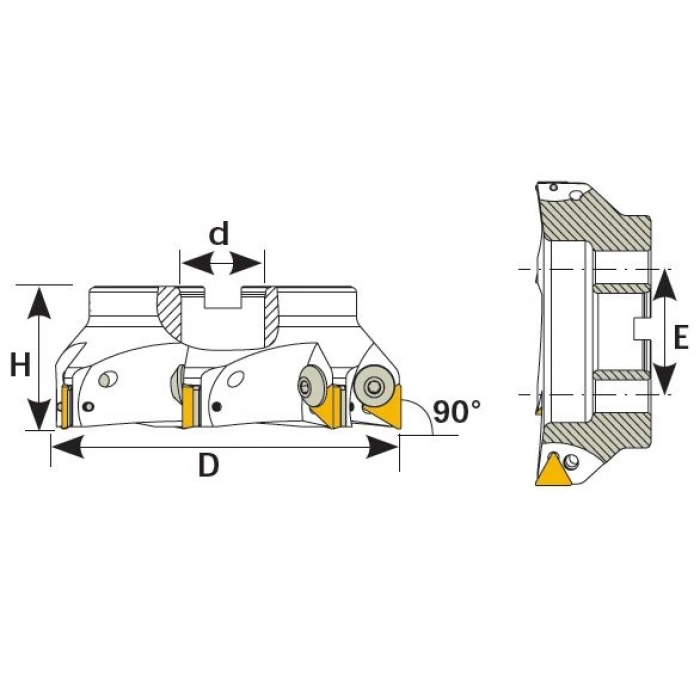 90° TPKN 16 ISO Tarama Kafası