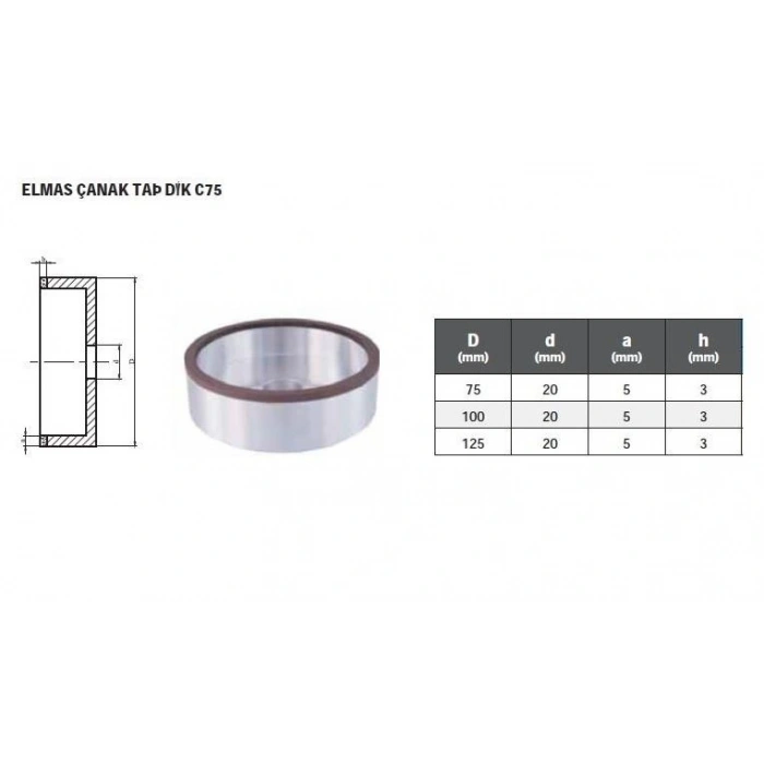 Elmas Çanak Taş DİK C75