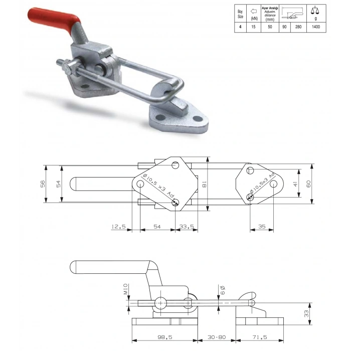 M44/849 - 4 ÇİZMAK BAĞLAMA ELAMANI