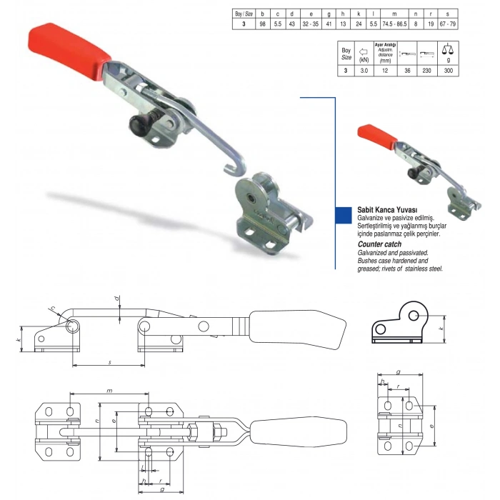 M46S/847S - 3 ÇİZMAK BAĞLAMA ELAMANI