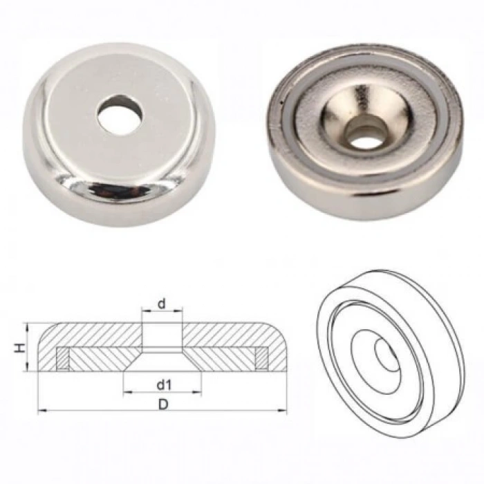 Metal Korumalı Havşa Delik Mıknatıslar