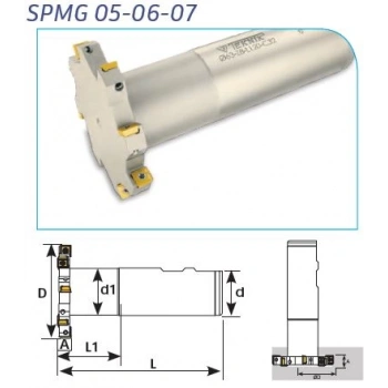 Takma Uçlu T freze SPMG-SPGT