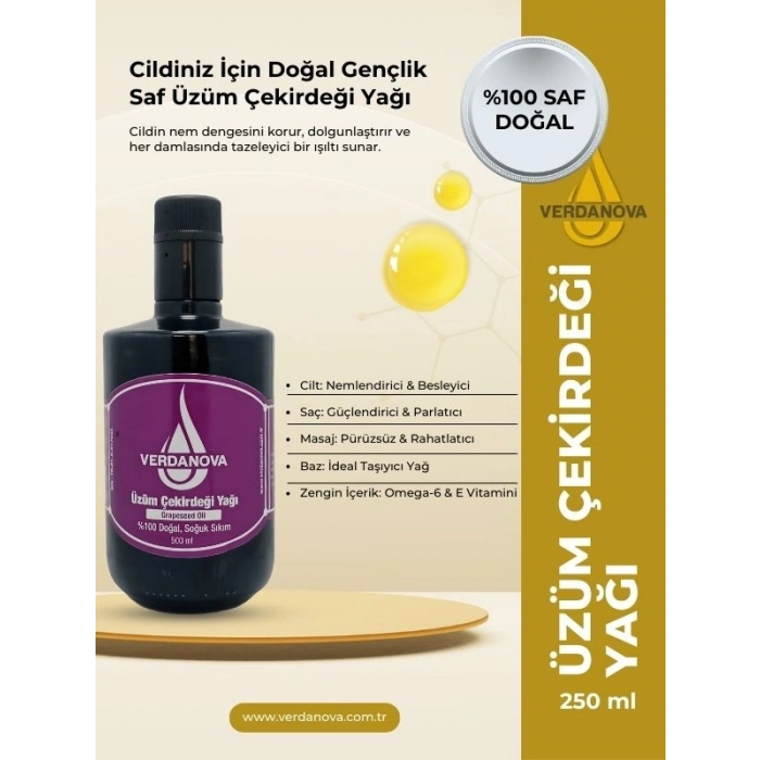 ÜZÜM ÇEKİRDEĞİ YAĞI 500-250 ml.