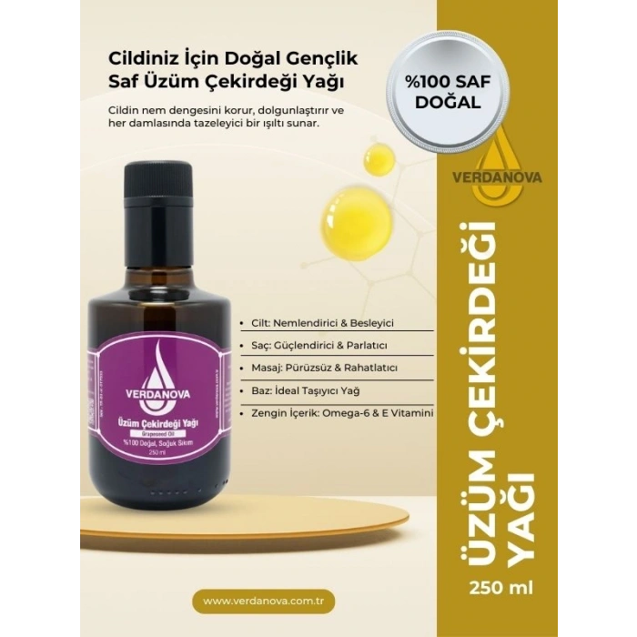ÜZÜM ÇEKİRDEĞİ YAĞI 500-250 ml.