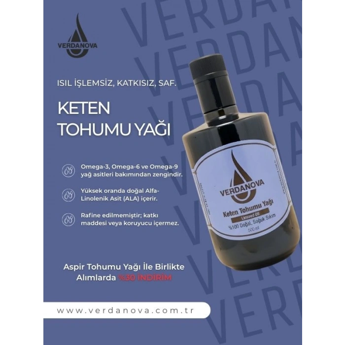 KETEN TOHUMU YAĞI 500-250 ml.