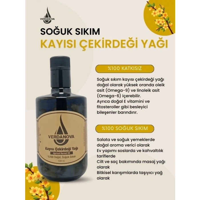 KAYISI ÇEKİRDEĞİ YAĞI 500-250 ml.