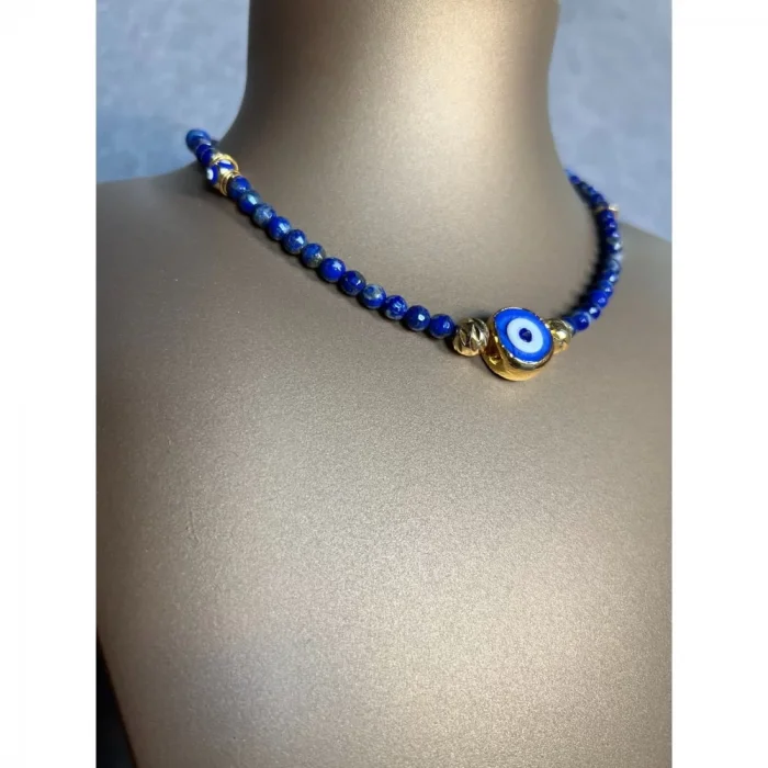 Lapis Lazuli Nazar Boncuklu Kolye