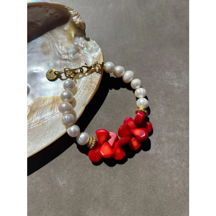 İnci Mercan Bileklik