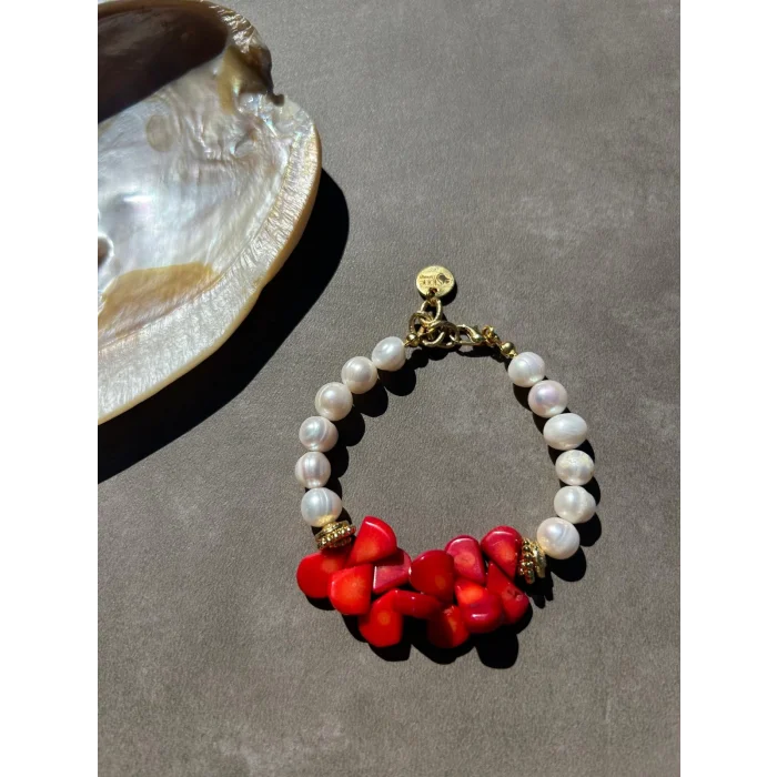 İnci Mercan Bileklik