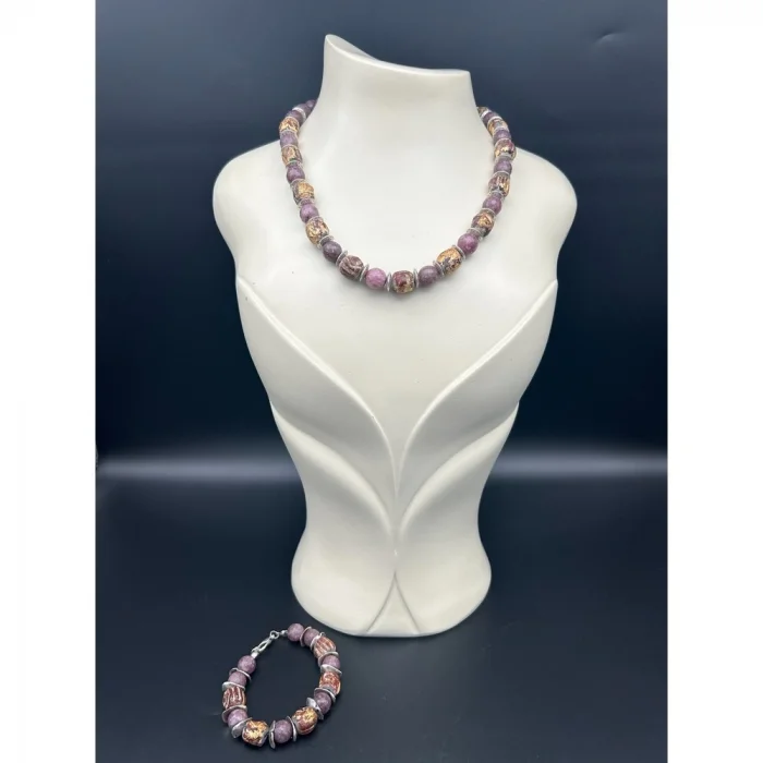 Lepidolit Tohum Kolye ve Bileklik