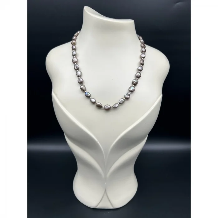 Antrasit İnci Kolye ve Bileklik