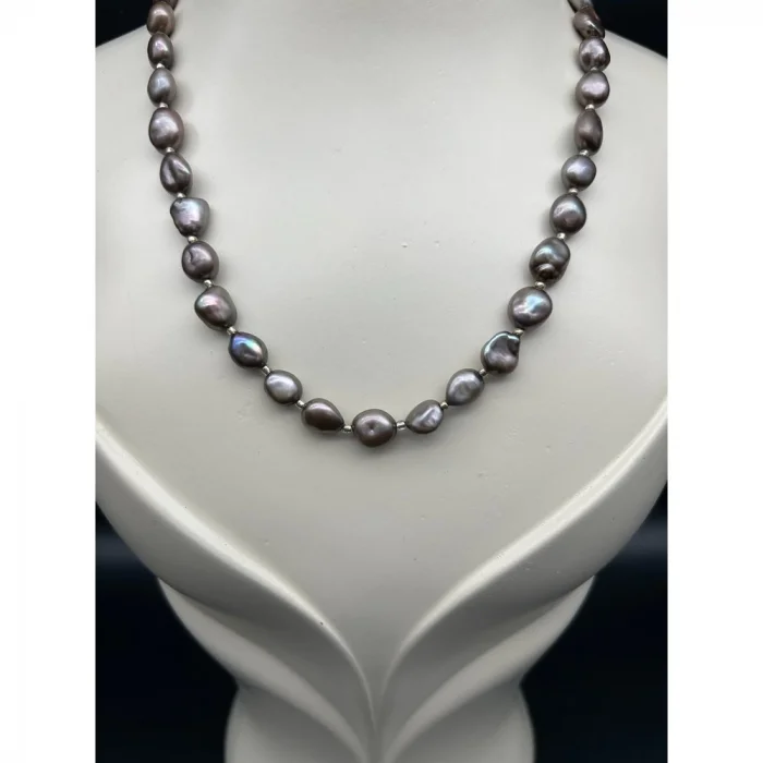 Antrasit İnci Kolye ve Bileklik