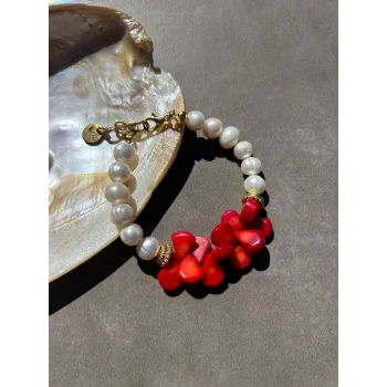 İnci Mercan Bileklik