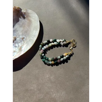 Hint Akik Çift Katlı Bileklik