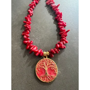 Mercan Hayat Uçlu Kolye