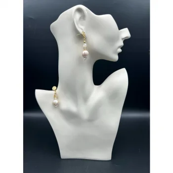 Barok İnci Sitrin Küpe