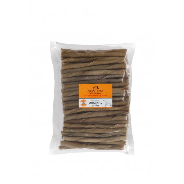 ESCA FOOD NATUREL BURGU KEMİK 12 CM - 100LÜ 500 GR KÖPEK ÖDÜL MAMASI