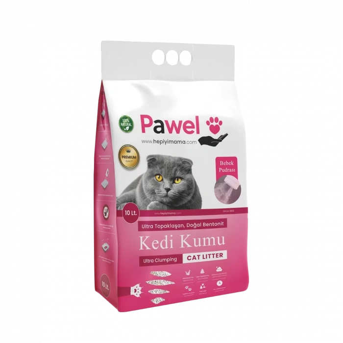 PAWEL BEBEK PUDRASI KEDİ KUMU 10LT