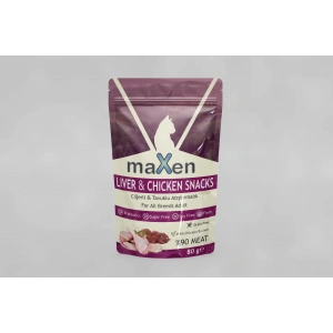 MAXEN CİĞERLİ & TAVUKLU KEDİ ATIŞTIRMALIĞI 80GR