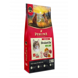 Perlina Kısırlaştırılmış Kedi Maması, Kuzu Etli, 2 KG, Yüksek Protein İçerikli