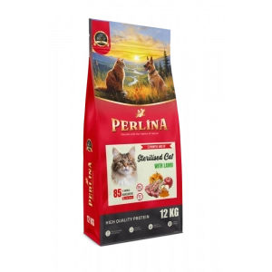 Perlina Sterilize Kuzulu Kedi Maması, Yüksek Protein, Düşük Tahıllı, 12 kg, Kısırlaştırılmış Kediler için
