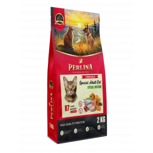 Perlina Special Yetişkin Kedi Maması, Karışık Lezzetli,%87 Hayvansal İçerik, 2 KG