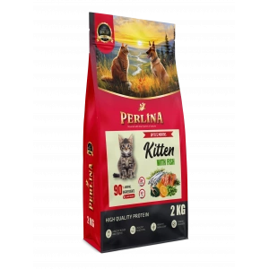 Perlina Yavru Kedi Maması, Balıklı, 2 KG,%90 Hayvansal Protein İçerikli, Taurin ve Vitamin Destekli