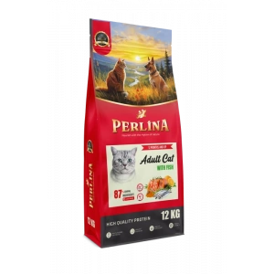Perlina Yetişkin Kedi Maması, Balıklı, 12 kg, Yüksek Protein İçerikli