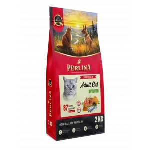 Perlina Yetişkin Kedi Maması, Balıklı, 2 KG, Yüksek Protein İçerikli