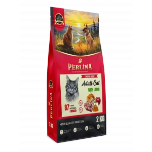 Perlina Yetişkin Kedi Maması, Kuzu Etli, 2 KG,%87 Hayvansal İçerik