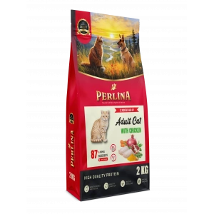 Perlina Yetişkin Kedi Maması, Tavuklu, 2 KG,%87 Hayvansal İçerik