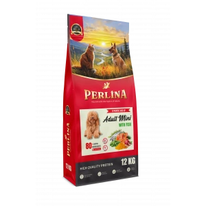 Perlina Yetişkin Küçük Irk Köpek Maması, Balıklı, 12 KG,%80 Hayvansal Protein